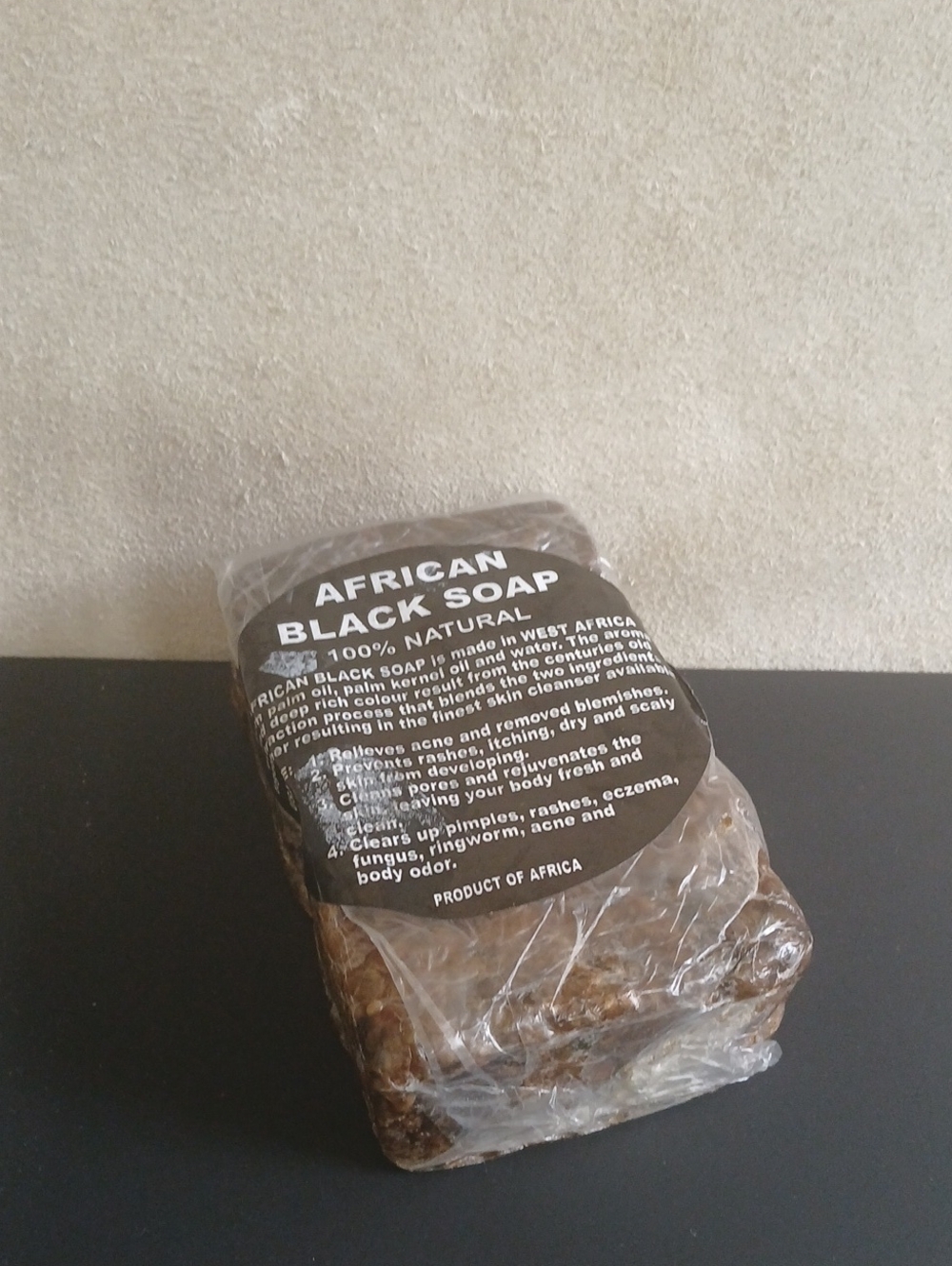 Handmade African Black Soap 100%Natural Organ8c Brown Cleansing Bar